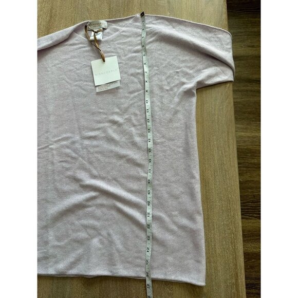 Bianco & Blue Lavender Boatneck Sweater Cashmere Silk Wool Blend Medium - Picture 4 of 6